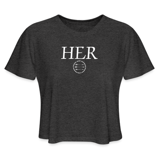 HER Cropped T-Shirt - deep heather