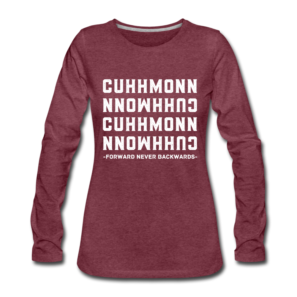 Women's Cuhhmonn Long Sleeve T-Shirt - heather burgundy