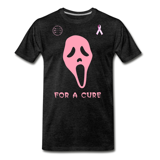 Men's Breast Cancer Halloween T-Shirt - charcoal gray