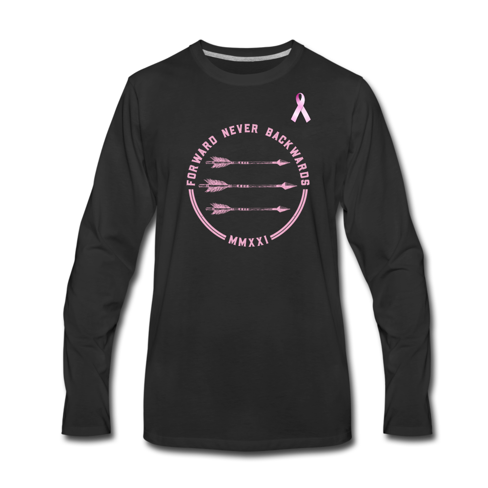 Men's Breast Cancer Long Sleeve T-Shirt - black