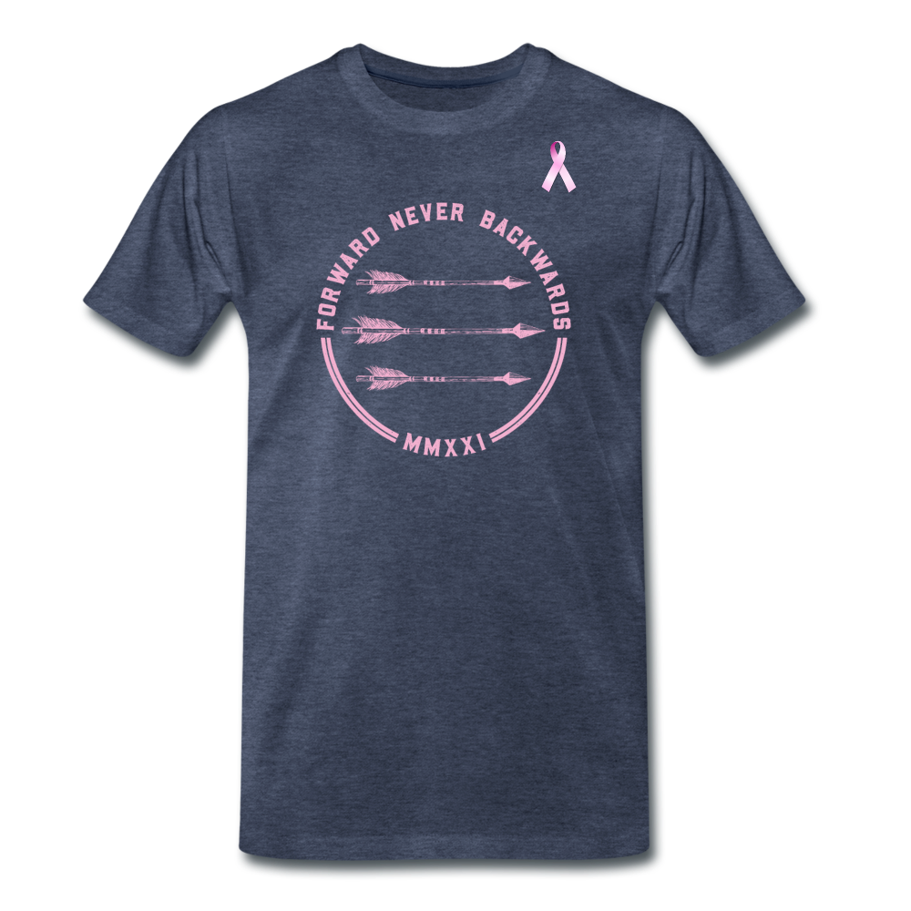 Men's Breast Cancer T-Shirt - heather blue