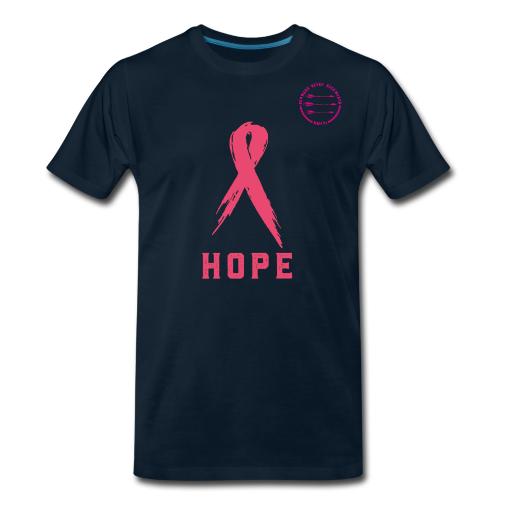 Men's Breast Cancer T-Shirt - deep navy