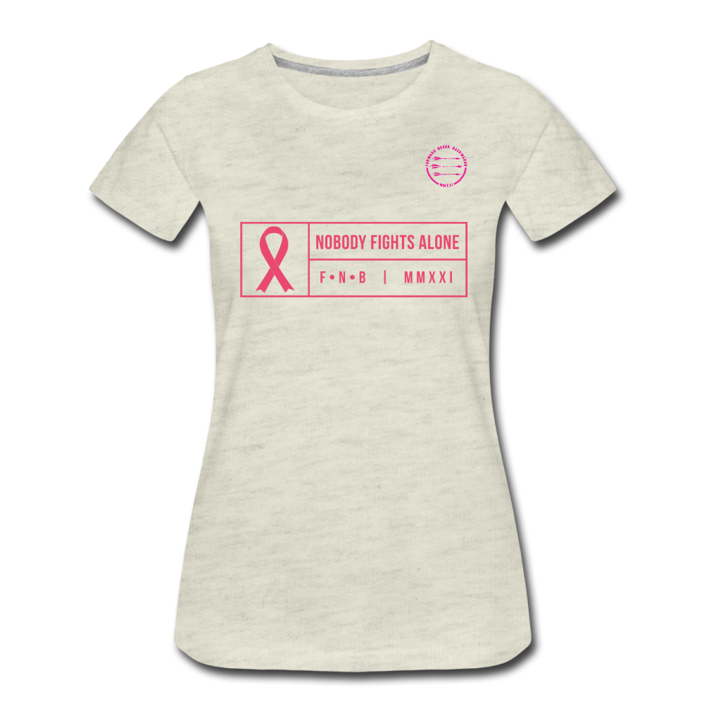 Women’s Breast Cancer T-Shirt - heather oatmeal