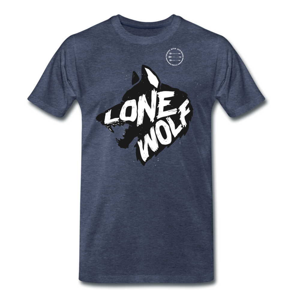 Lone Wolf T-shirt - heather blue