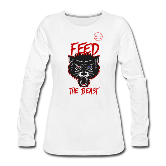 Women's Feed the Beast Long Sleeve T-Shirt - white