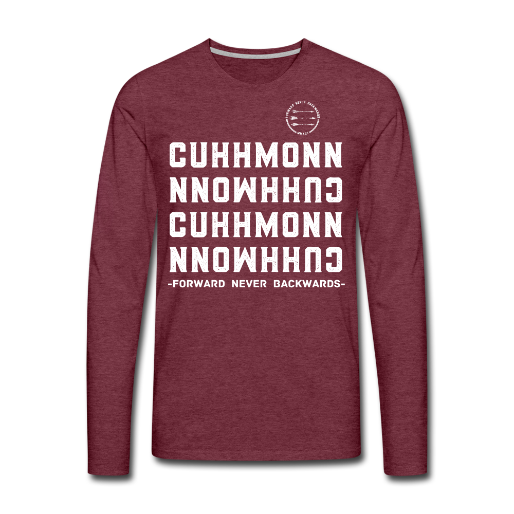 Men's Cuhhmonn Long Sleeve T-Shirt - heather burgundy