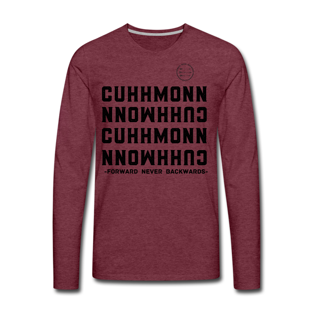 Men's Cuhhmonn Long Sleeve T-Shirt - heather burgundy