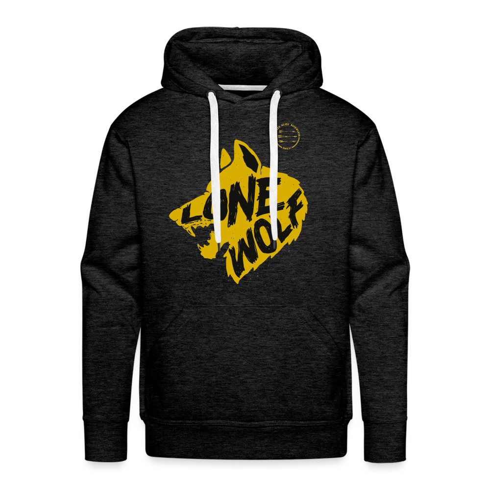 Men’s Lone Wolf Hoodie - charcoal grey