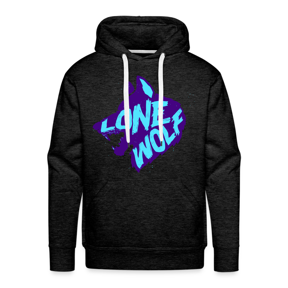 Men’s Lone Wolf Hoodie - charcoal grey