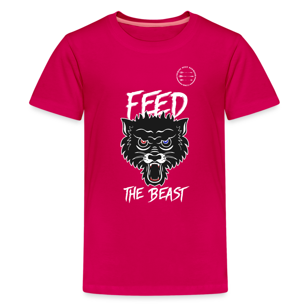 Kids' Feed the Beast T-Shirt - dark pink