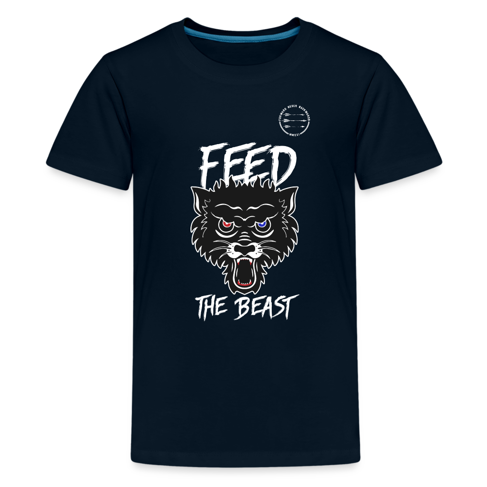 Kids' Feed the Beast T-Shirt - deep navy