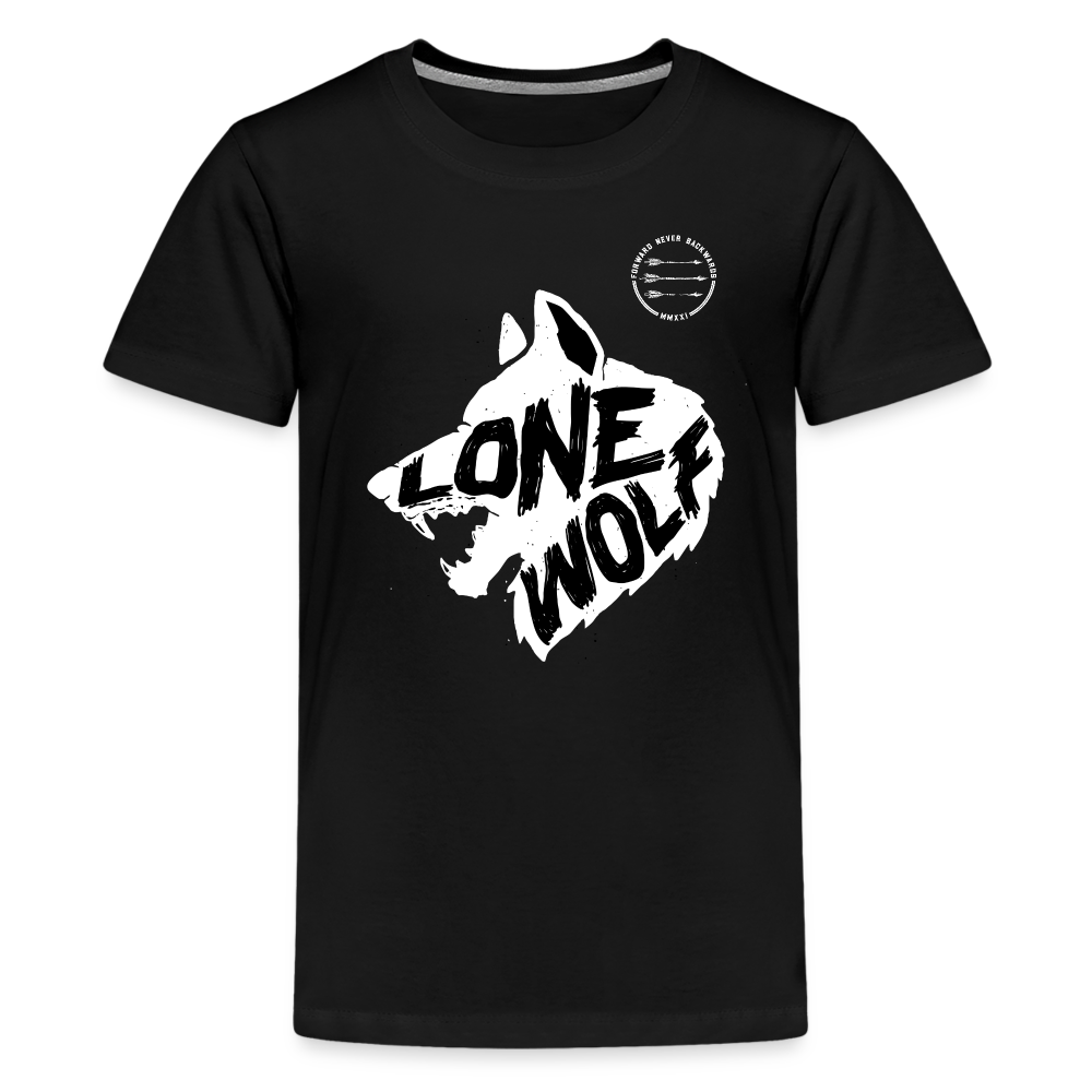 Kids' Lone Wolf Premium T-Shirt - black