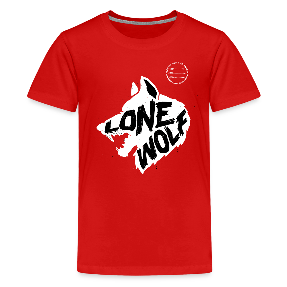Kids' Lone Wolf Premium T-Shirt - red