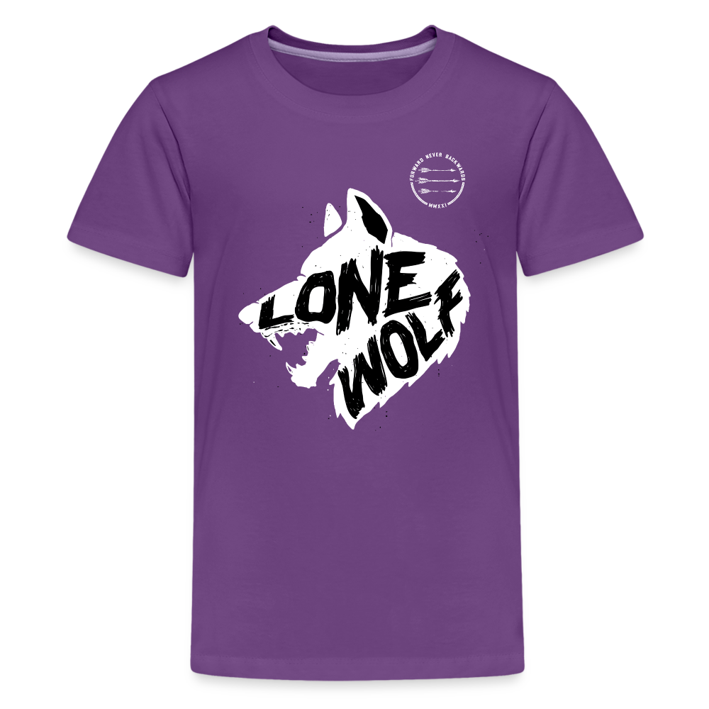 Kids' Lone Wolf Premium T-Shirt - purple