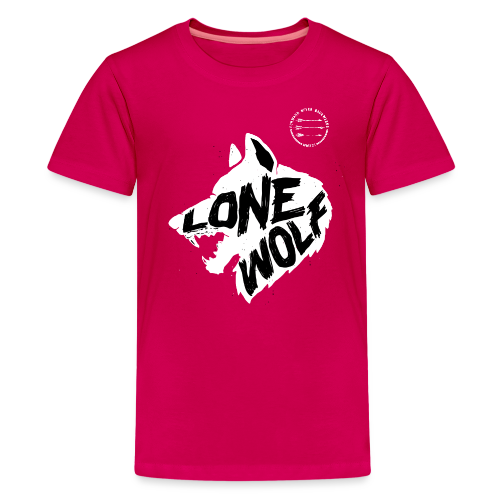 Kids' Lone Wolf Premium T-Shirt - dark pink