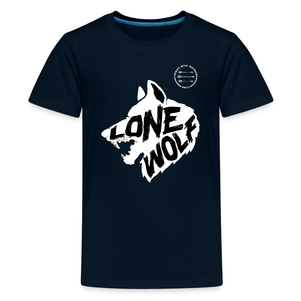 Kids' Lone Wolf Premium T-Shirt - deep navy