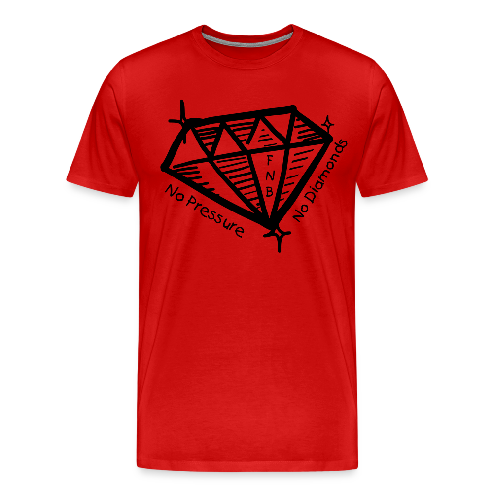 No Pressure No Diamonds T-shirt - red