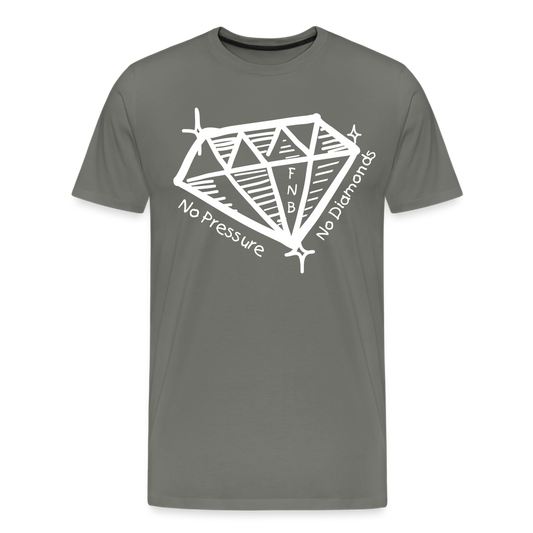 No Pressure No Diamonds T-Shirt - asphalt gray